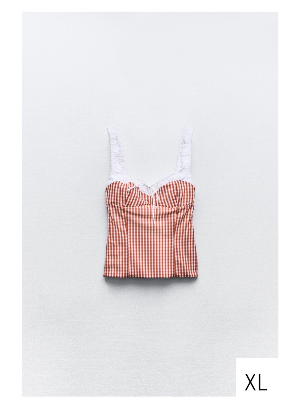 Zara Mixed Gingham Top